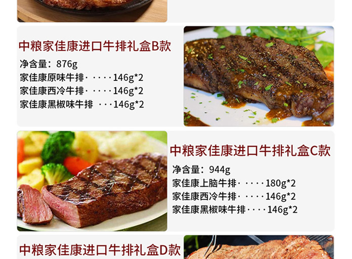 中粮家佳康澳洲进口牛排卡