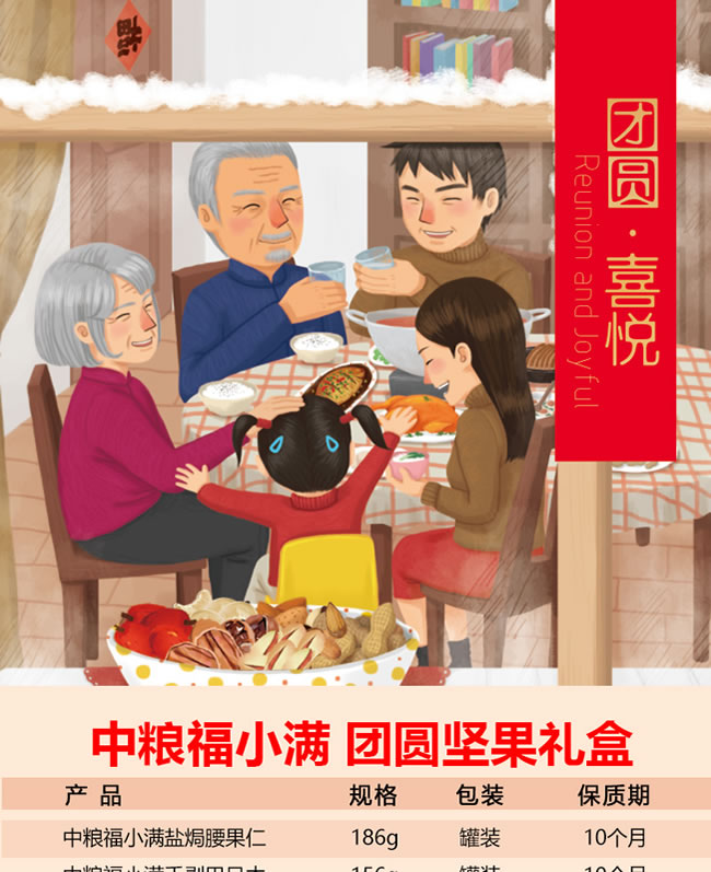 中粮福小满团圆坚果礼盒388型
